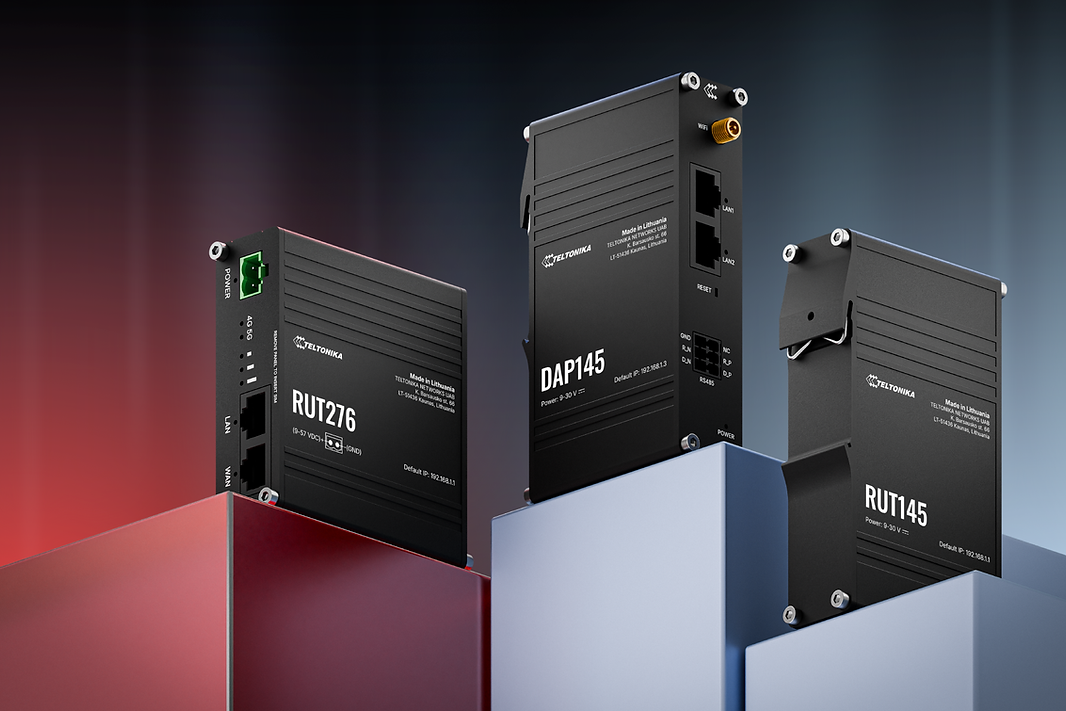 Teltonika RUT276, RUT145 roteadores industriais e DAP145 ponto de acesso industrial
