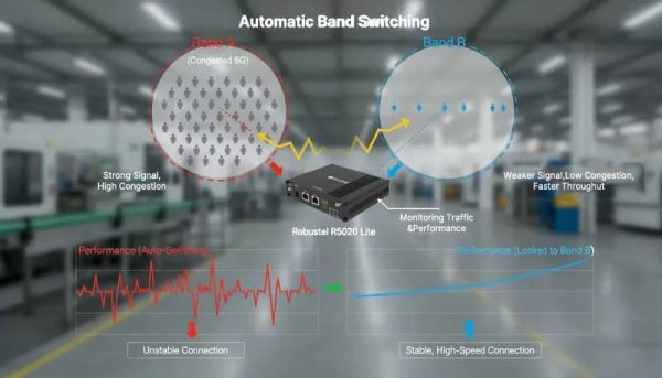 Mais além da potência do sinal: alcançando estabilidade no 5G por meio do bloqueio preciso de bandas em roteadores industriais